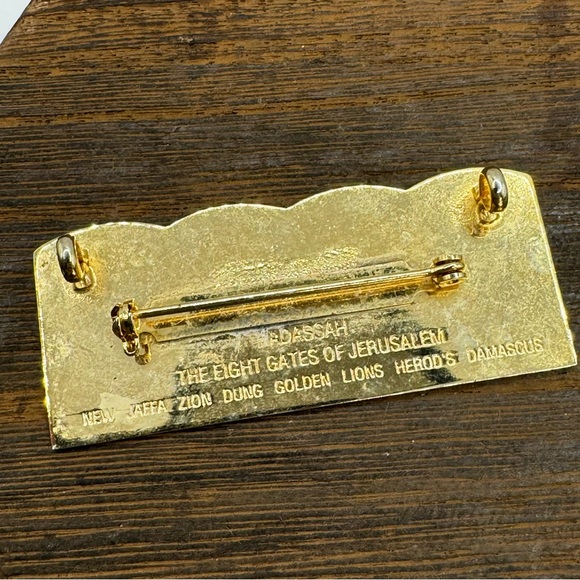 Hadassah colorful enamel brooch pin pendant The Eight Gates of Jerusalem - Picture 7 of 7